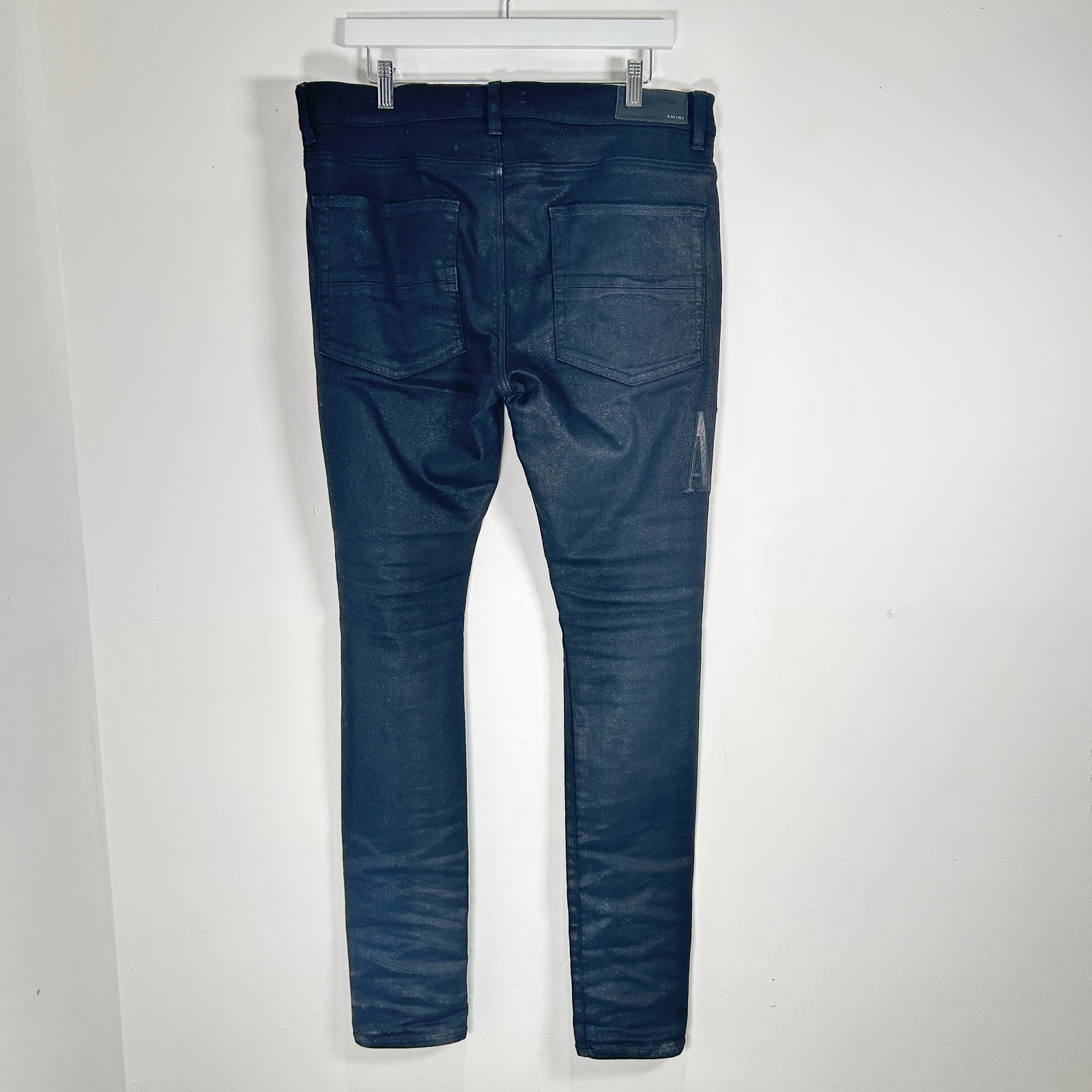 Amiri Black Thigh Logo Jeans Size 34