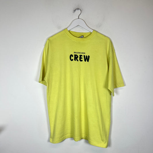 Balenciaga Neon Crew Logo T-Shirt Size XS