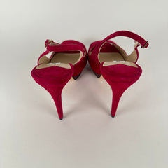 Jimmy Choo Red Suede Vertigo Heels Size 40