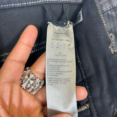 Rick Owens Drkshdw Black Waxed Detroit Cut Jeans Size 32