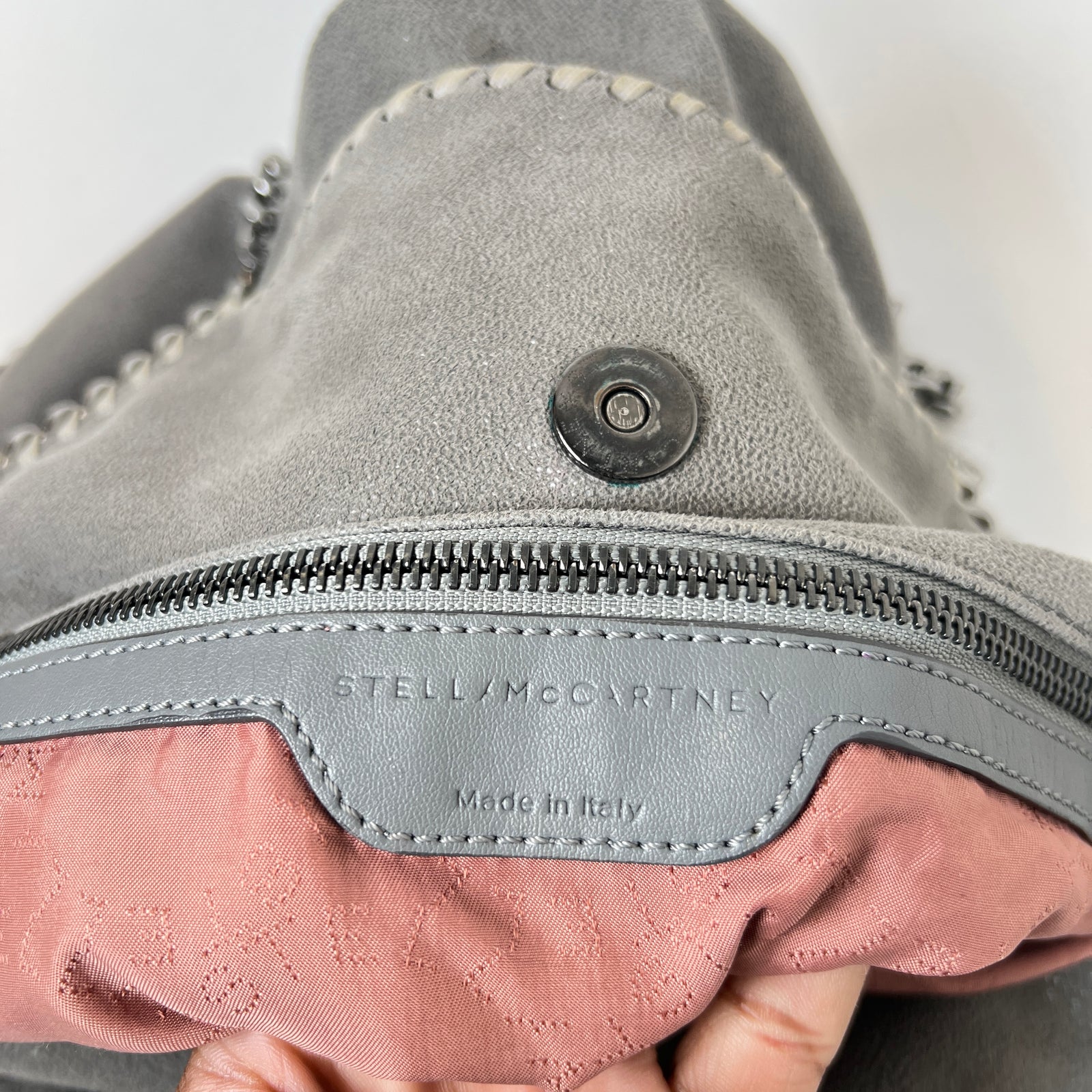 Stella McCartney Grey Falabella Fold Over Tote Bag