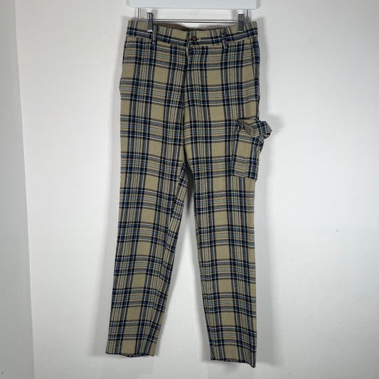 Undercover Brown Wool Plaid Cargo Pants Size 28