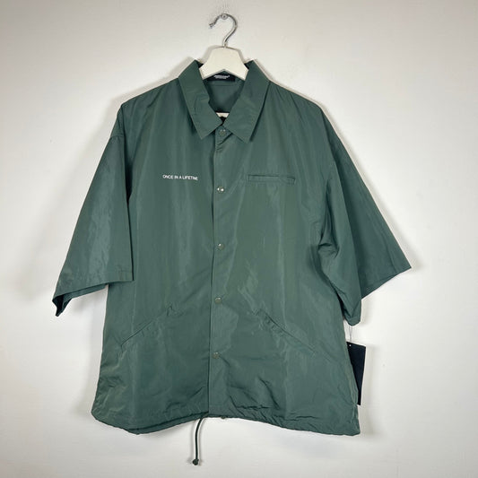 Undercover SS22 Green "Once In A Lifetime" Nylon Shirt Size 3