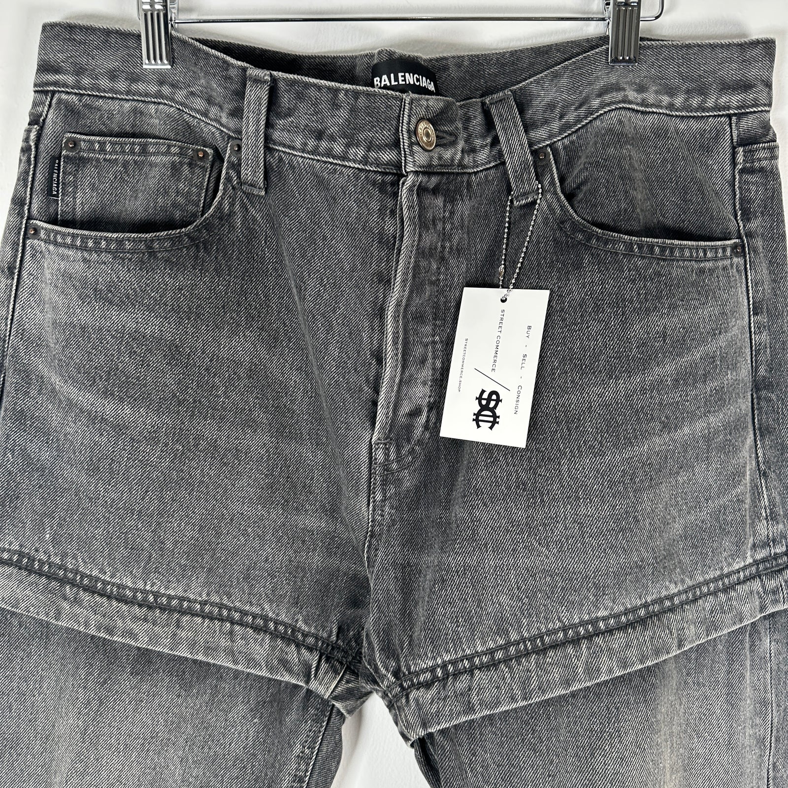 Balenciaga Convertible Black Jeans Size 34