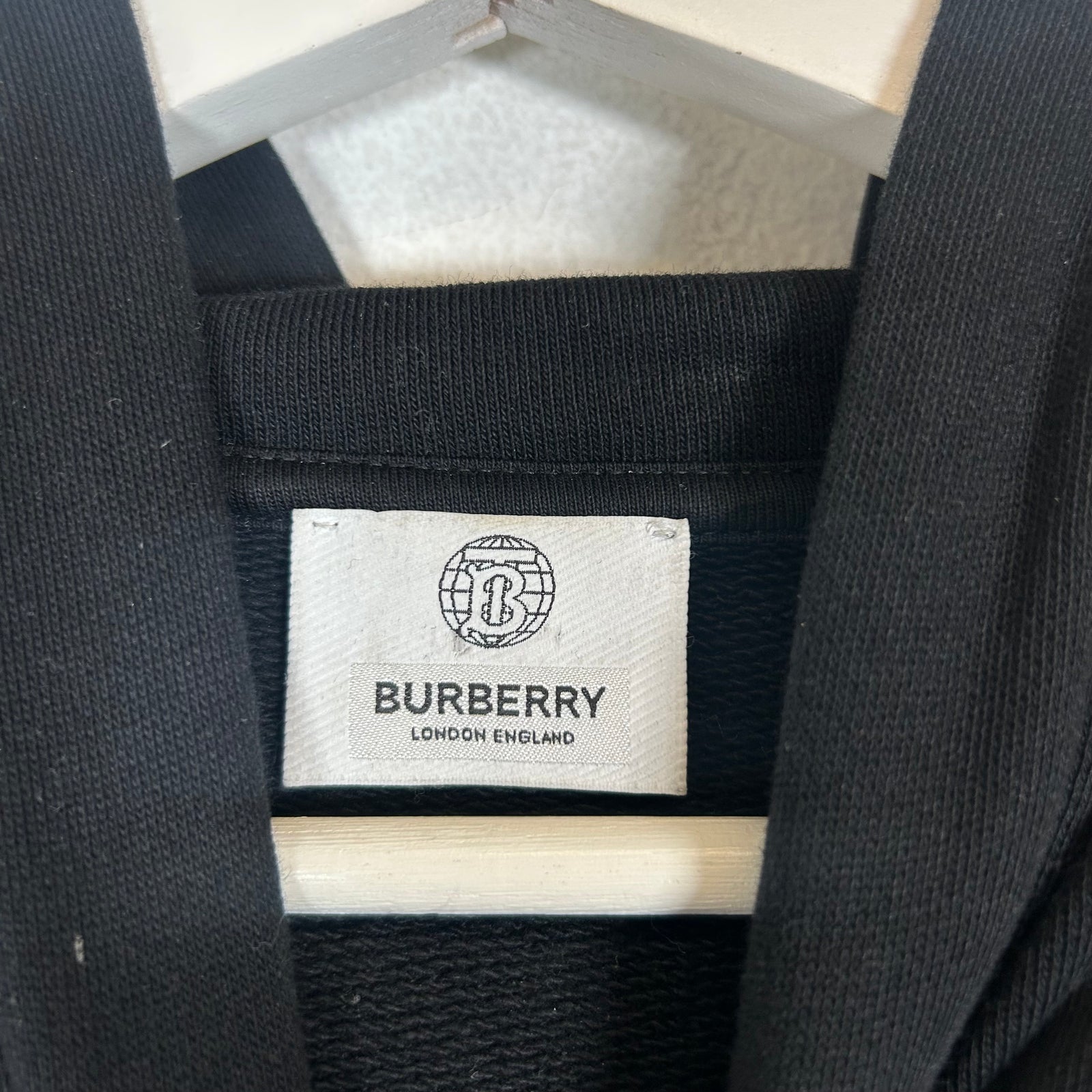 Burberry Black Shark Print Hoodie Size S