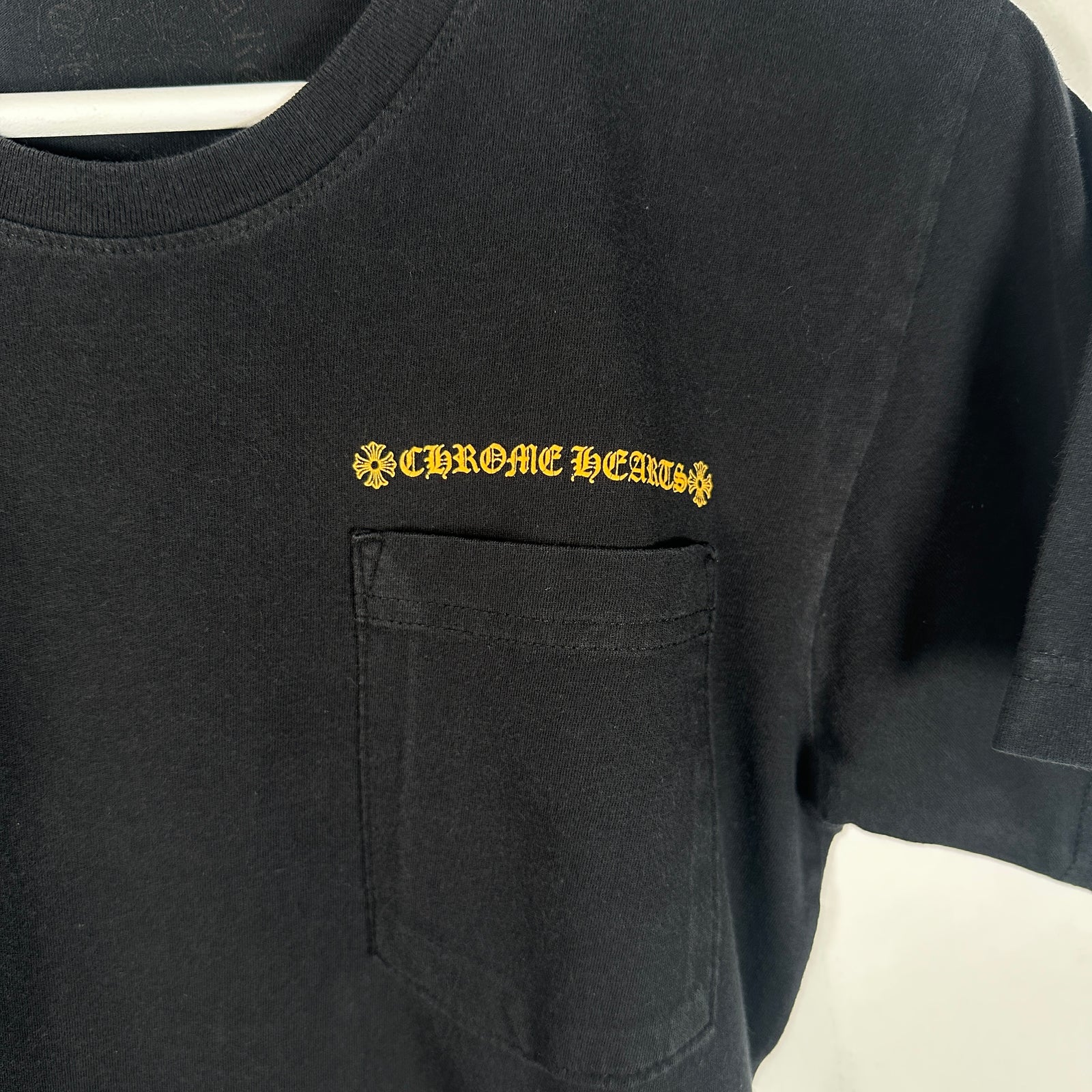 Chrome Hearts Yellow Scroll Graphic T-Shirt Size S