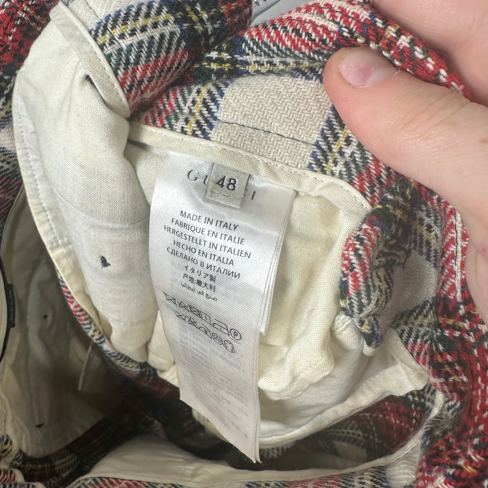 Gucci Tartan Plaid Pants Size 32
