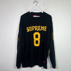 Supreme SS25 Black/Yellow Affiliated LS Football Shirt Size XL