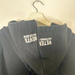 Vetements Black Antwerpen Deconstructed Hoodie Size S