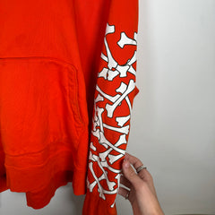 Amiri Orange Bones Hoodie Size L
