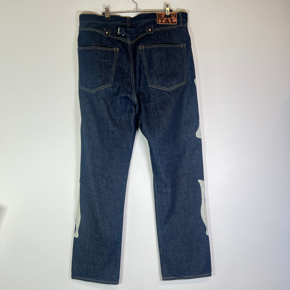 Kapital 12.5oz Mexican Tuxedo Okagilly Denim Jeans