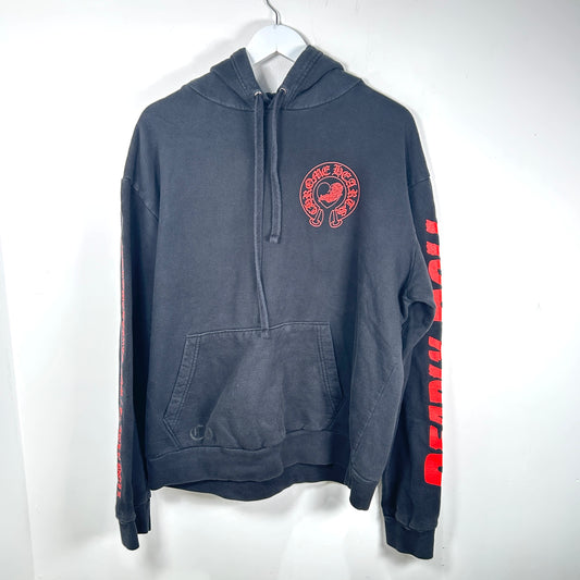 Chrome Hearts Black/Red 'Deadly Doll' Graphic Hoodie Size M
