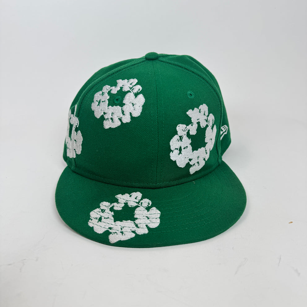 Denim Tears Green Wreath Fitted Cap Size 7 1/2