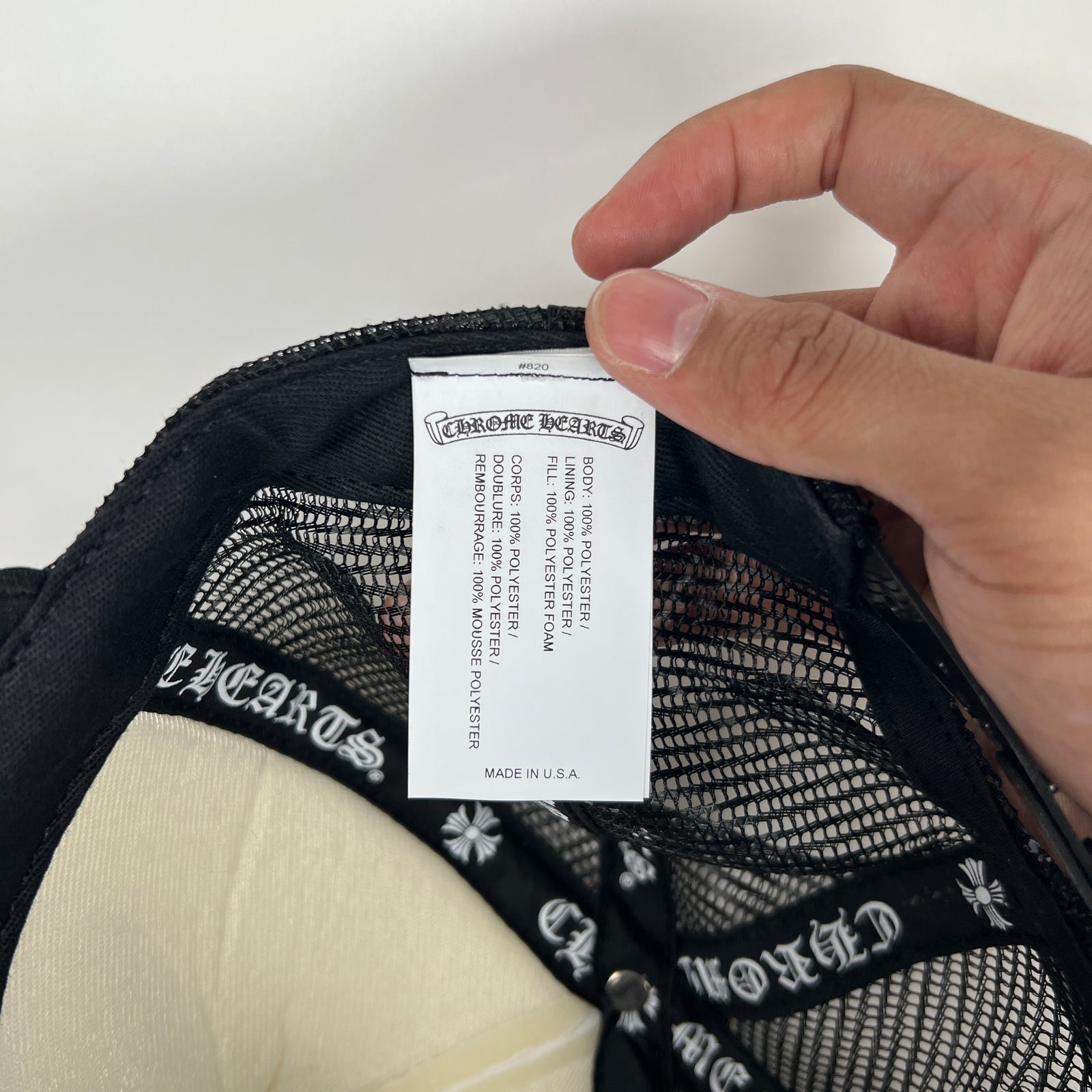 Chrome Hearts White King Taco Trucker Hat