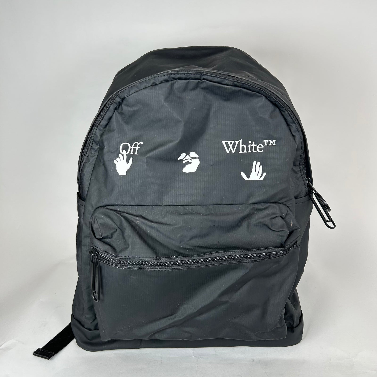Off-White Black OW Logo PVC Backpack