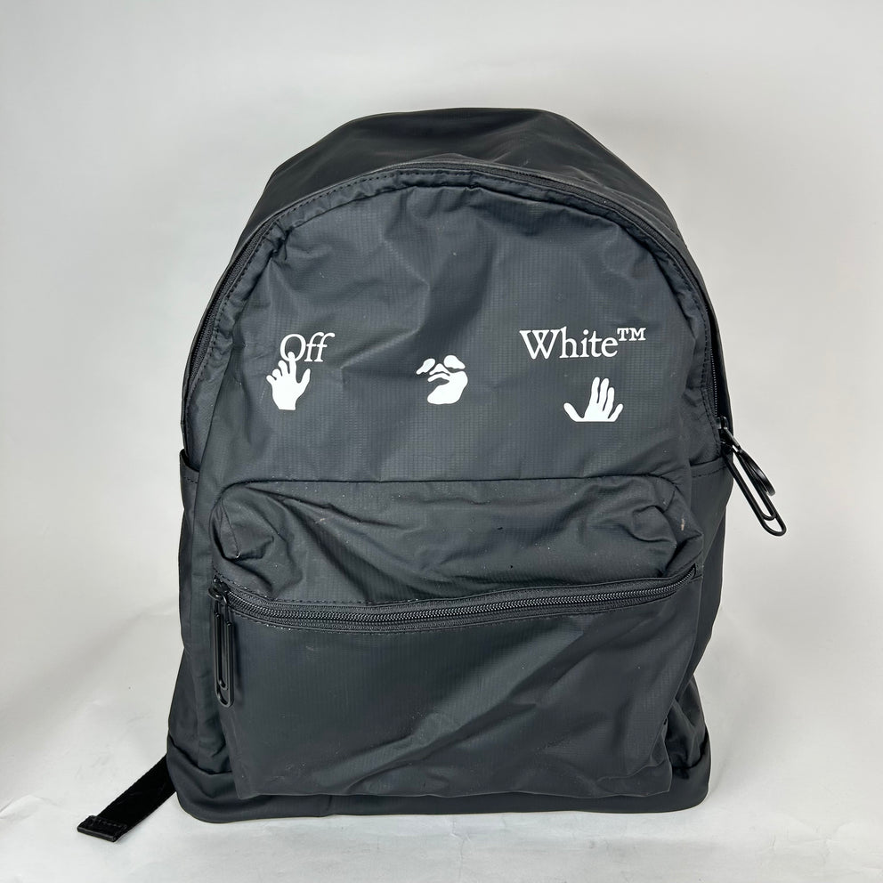 Off-White Black OW Logo PVC Backpack