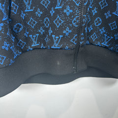 Louis Vuitton Blue/Black Monogram Zip Up Hoodie Size S