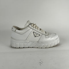 Prada Plaque White Sneaker Size 5