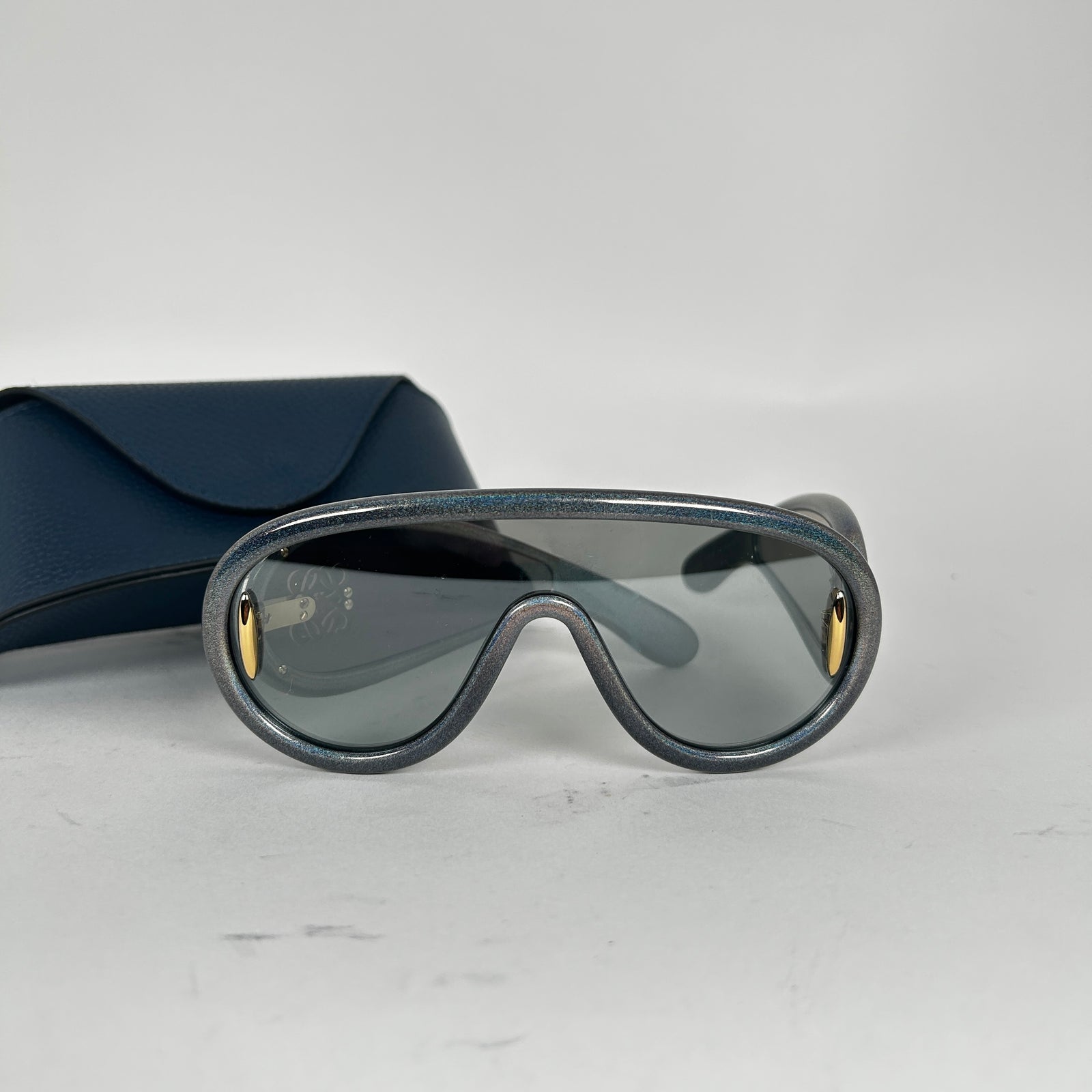 Loewe Wave Anagram Mask Dark Glitter Sunglasses