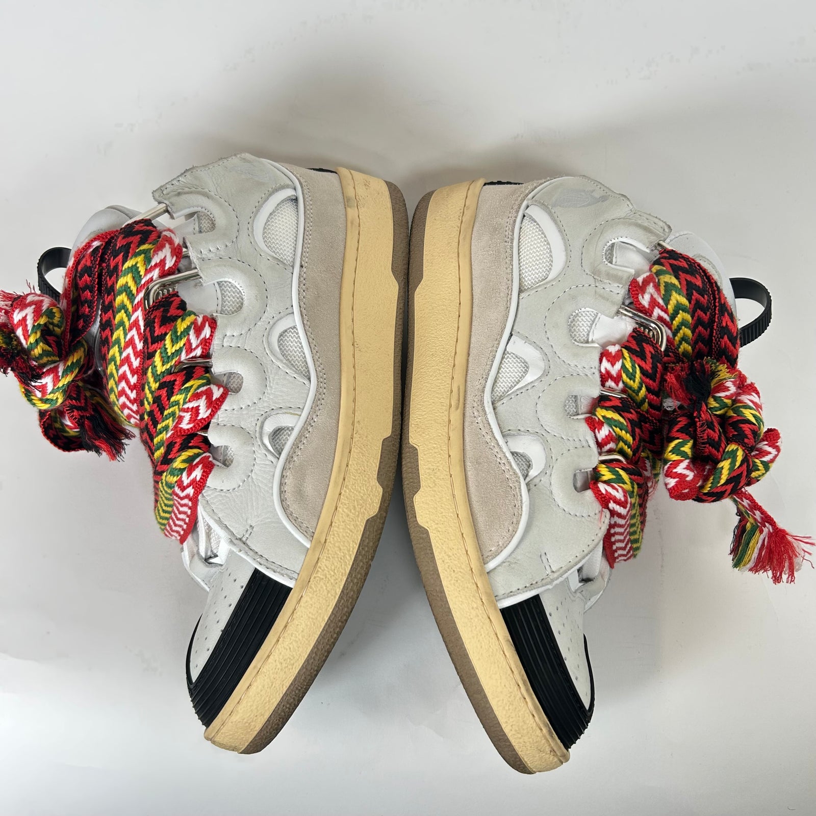 Lanvin White Curb Sneakers Size 41