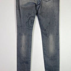 Amiri Grey Military Stencil Jeans Size 33