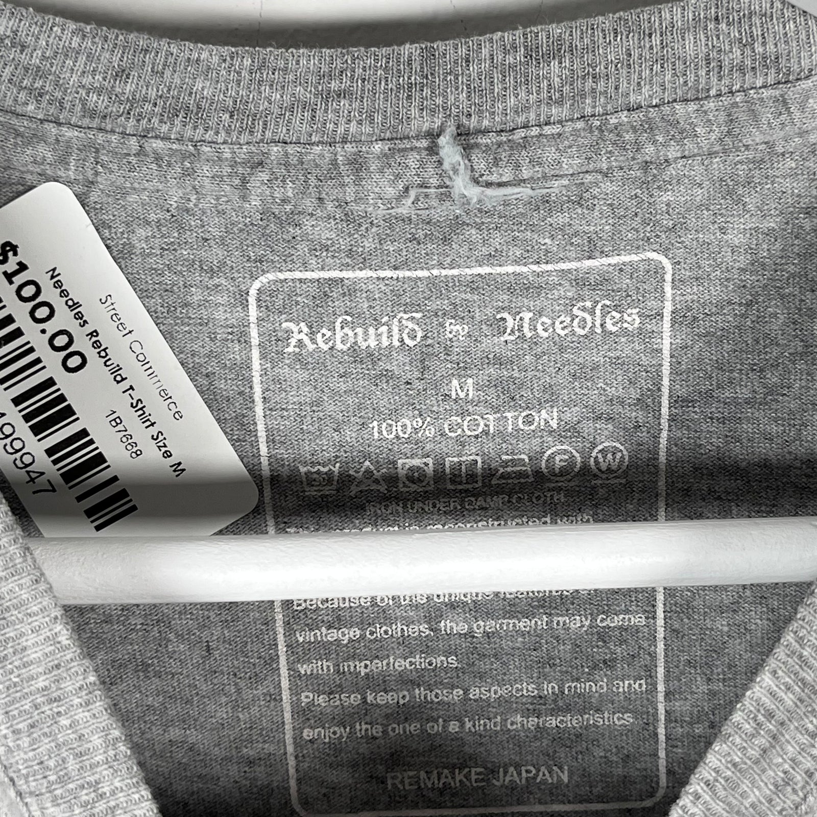 Needles Rebuild T-Shirt Size M