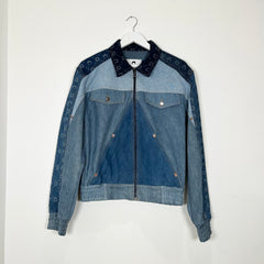 Marine Serre Regenerated Patchwork Jean Jacket Size M