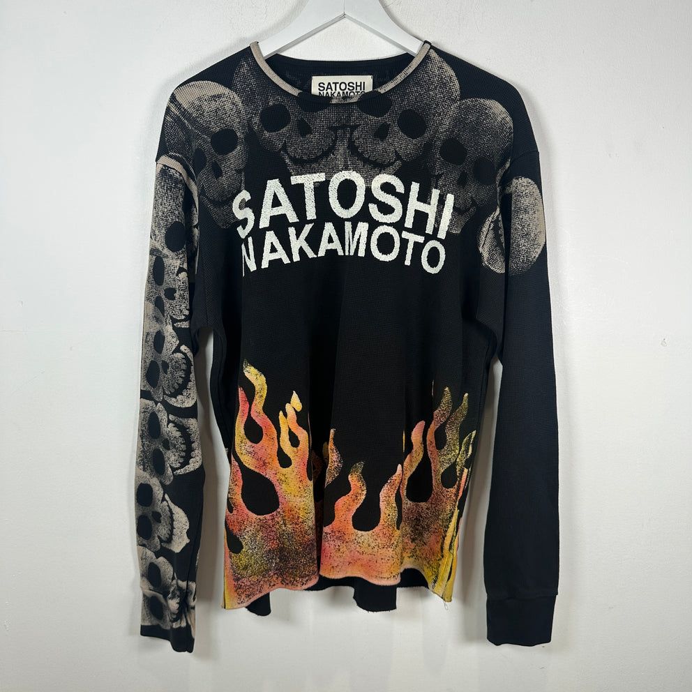 Satoshi Nakamoto Lost Boy Black Thermal Longsleeve