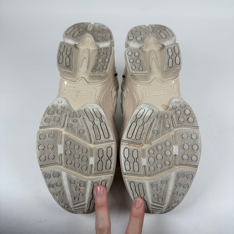 Raf Simons White/ Tan Ozweego Low-Top Sneaker Size 9