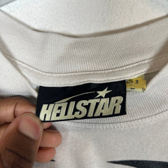 Hellstar White Warm Up T-Shirt Size XL