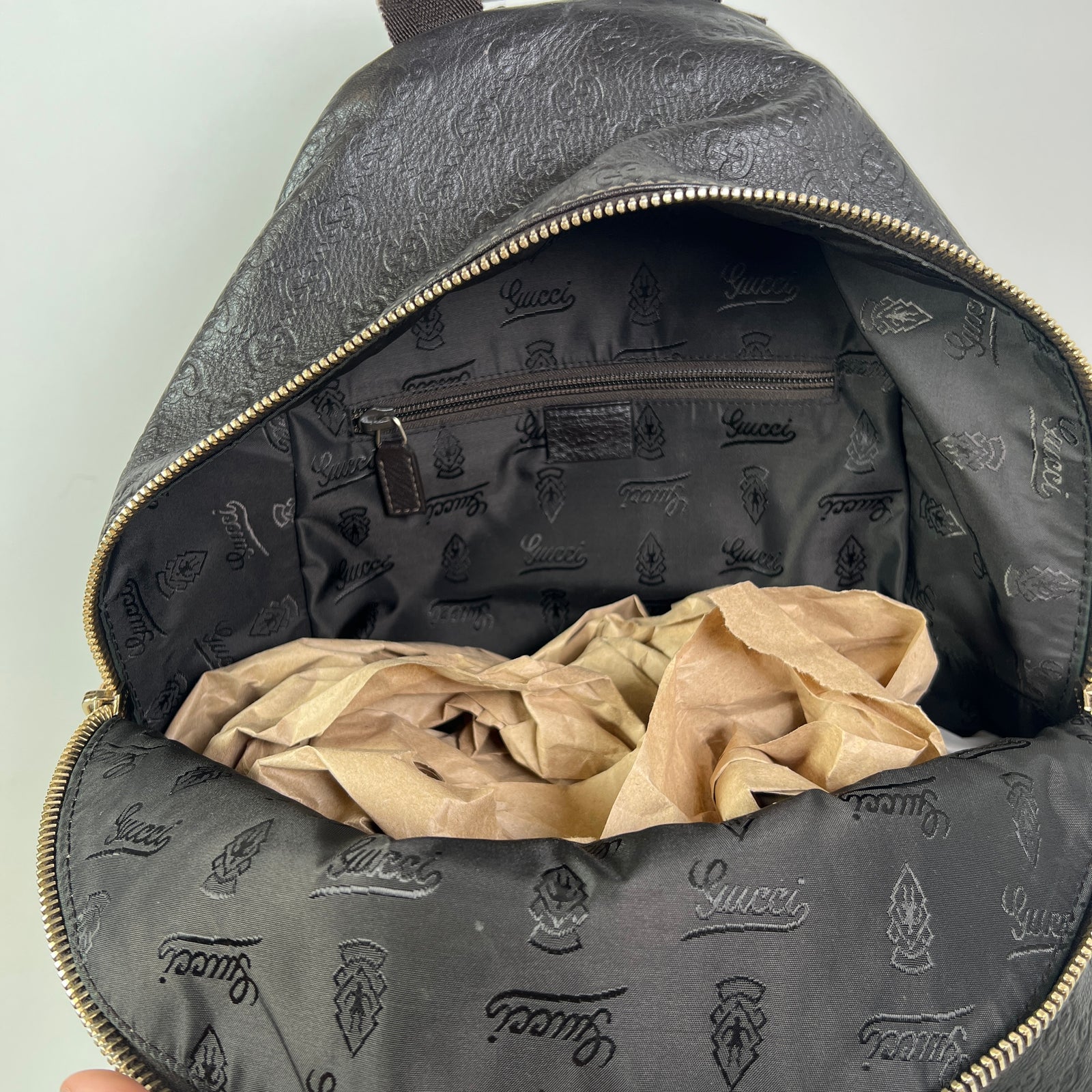 Gucci Brown GG Guccissima Signature Leather Backpack