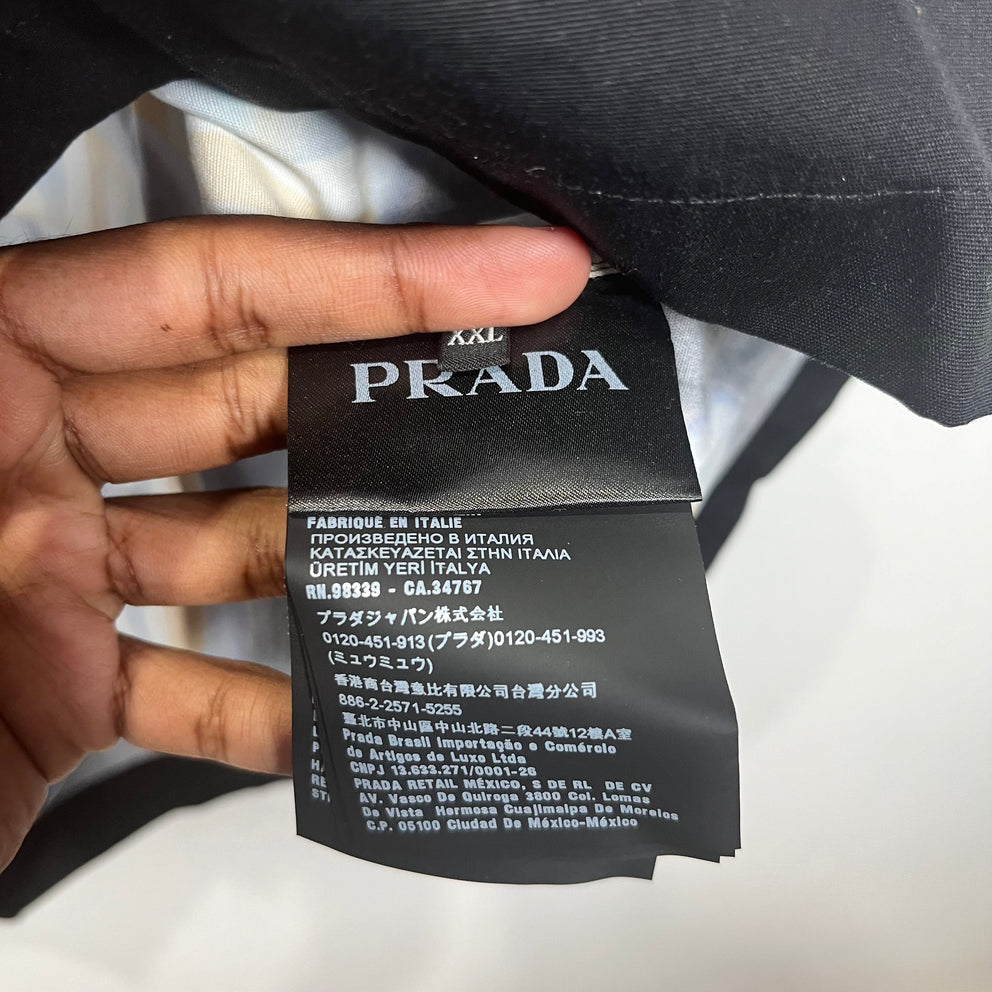 Prada AW18 Double Match Flame Camp Collar Shirt Size XXL