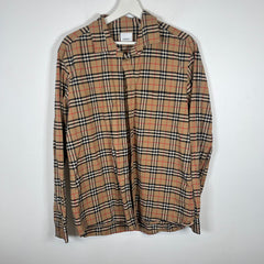 Burberry Simpson Check LS Button Up Shirt Sz XL