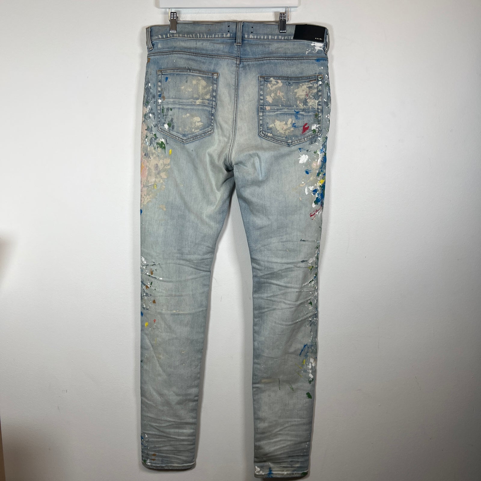 Amiri Lightwash Paint Splatter Jeans Size 38