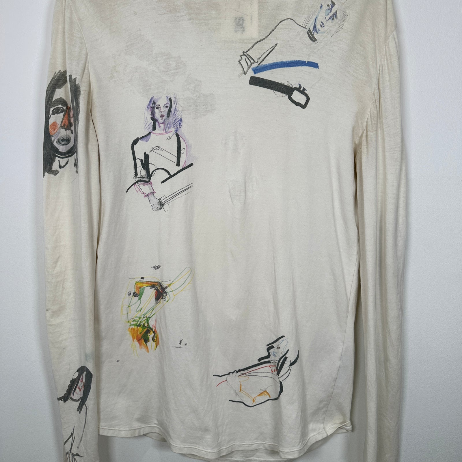 Raf Simons Guitar Boy Sketch Long-Sleeve Size L
