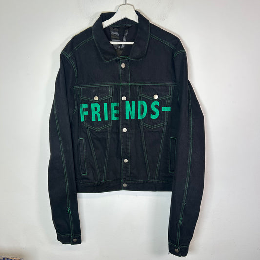 Vlone Black/Green 'Friends' Denim Jacket Size XL