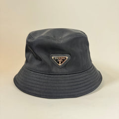 Prada Black ReNylon Bucket Hat Size M