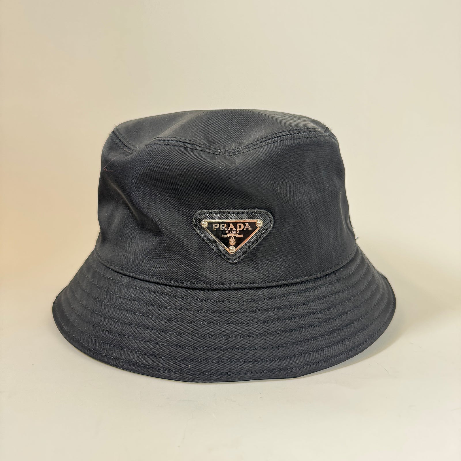 Prada Black ReNylon Bucket Hat Size M