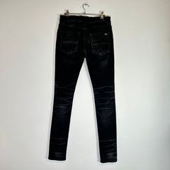 Amiri Black Washed Skinny Jeans Size 31
