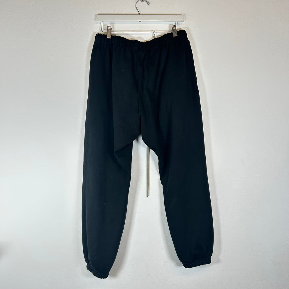 Essentials Black Logo Sweatpants Size S