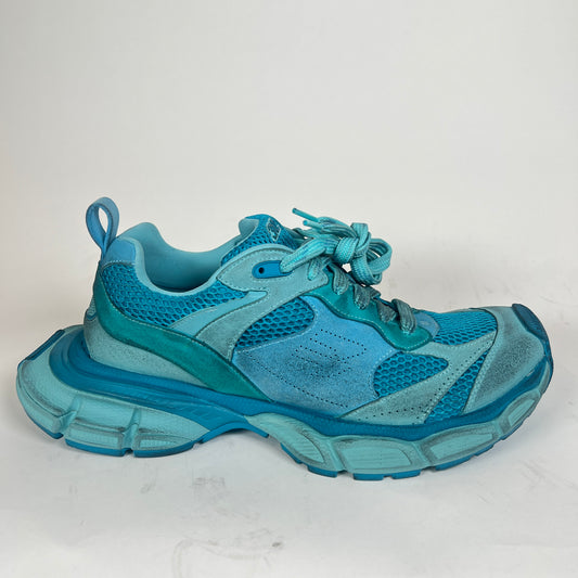 Balenciaga Blue Suede Distressed 3XL Sneaker Size 44
