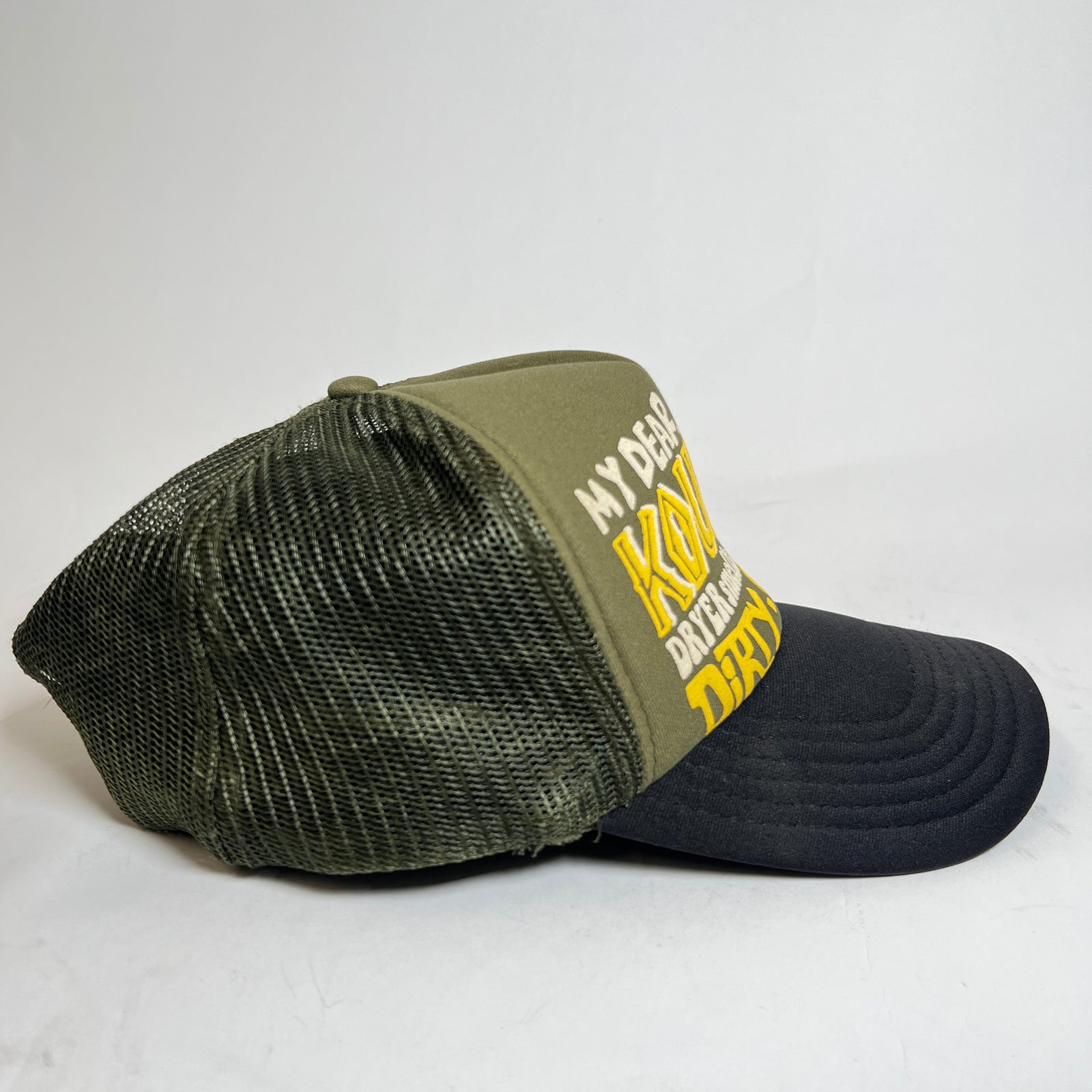 Kapital Yellow Dirty Shrink Trucker Hat