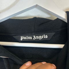 Palm Angels Black/Yellow Spray Paint Logo Hoodie Size XL