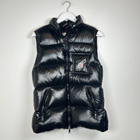 Moncler Black Puffer Vest Size 4