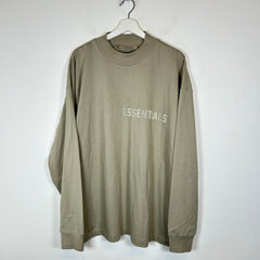 Essentials Tan Logo Longsleeve Size L