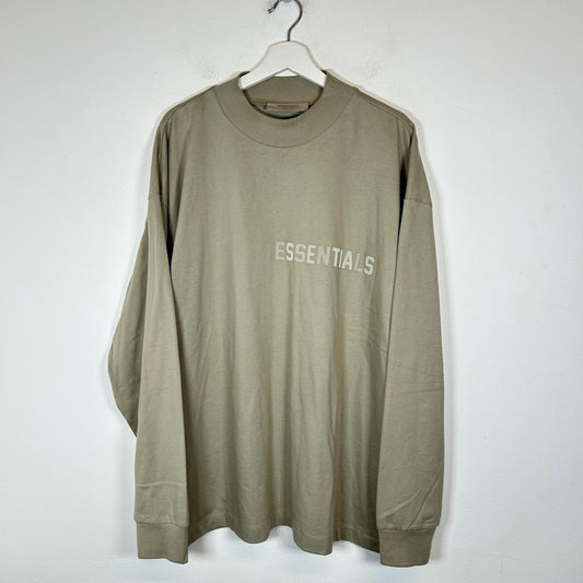 Essentials Tan Logo Longsleeve Size L