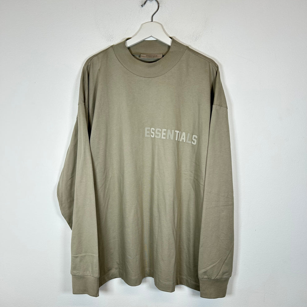 Essentials Tan Logo Longsleeve Size L