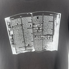 Number (N)ine SS01 'Bible' Graphic T-Shirt Size 2
