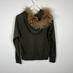Goa Green Fur Hood Zip Up Size XS
