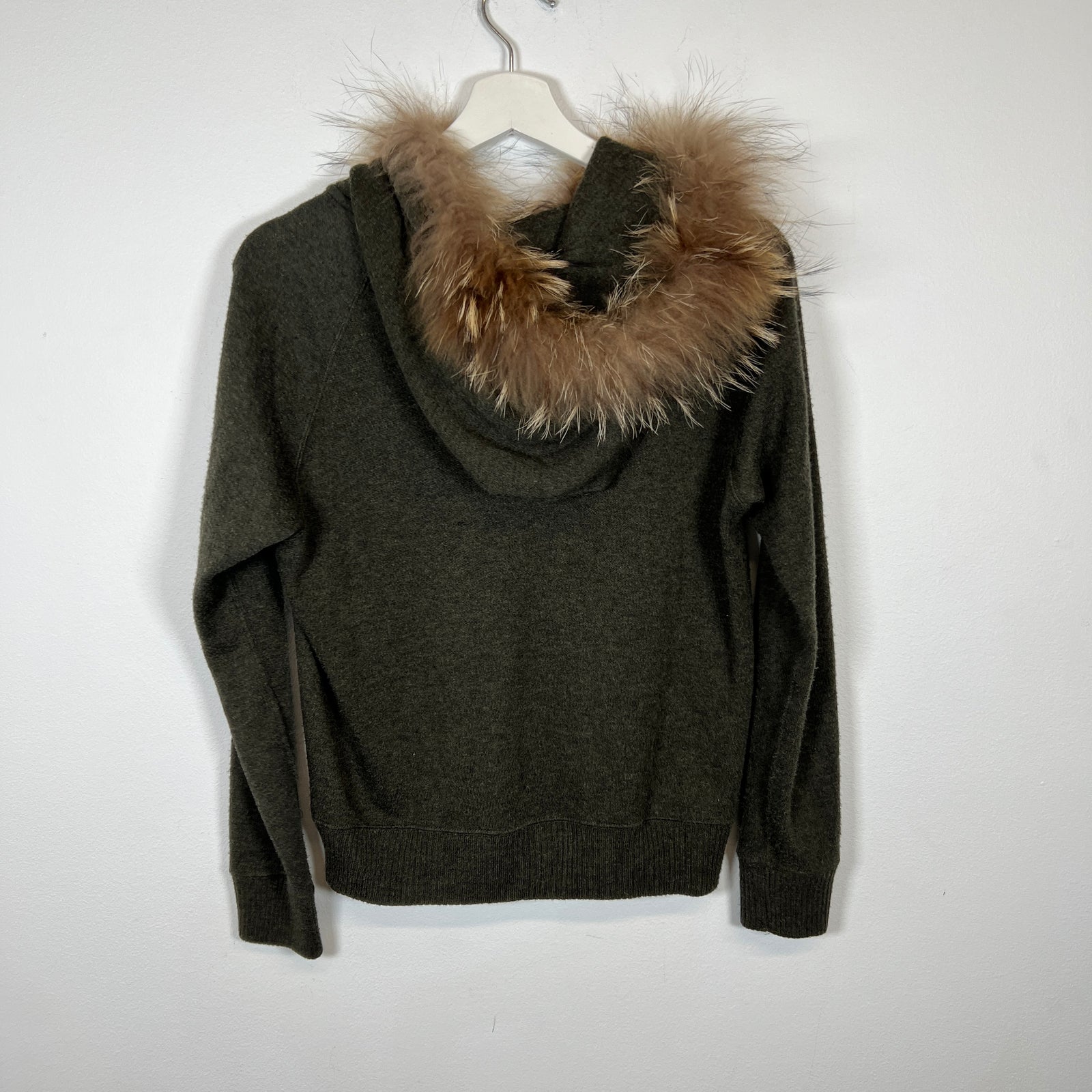 Goa Green Fur Hood Zip Up Size XS